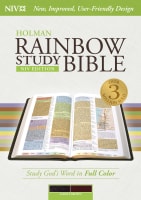 NIV Rainbow Study Bible Saddle Brown Indexed Imitation Leather