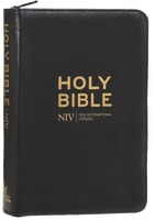 NIV Pocket Bible Black Bonded Leather With Zip Bonded Leather