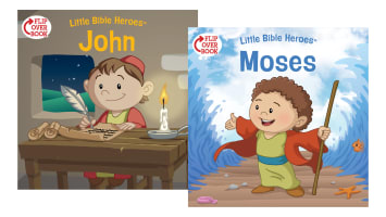 Moses/John Flip-Over Book (Little Bible Heroes Series) Paperback