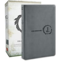 NLT Jesus Centered Bible Charcoal (Red Letter Edition) Imitation Leather