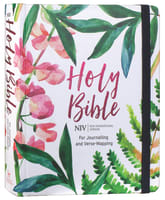 NIV Verse Mapping Bible Floral Pink Hardback