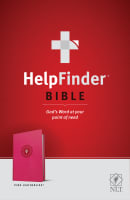 NLT Helpfinder Bible Pink (Red Letter Edition) Imitation Leather