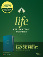 NLT Life Application Study Bible 3rd Edition Large Print Teal Blue (Red Letter Edition) Imitation Leather