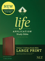 NLT Life Application Study Bible 3rd Edition Large Print Brown/Mahogany (Red Letter Edition) Imitation Leather