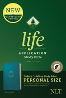 NLT Life Application Study Bible 3rd Edition Personal Size Teal Blue Indexed (Black Letter Edition) Imitation Leather