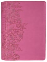 NLT Personal Size Giant Print Bible Filament Enabled Edition Peony Pink (Red Letter Edition) Imitation Leather
