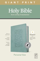 NLT Personal Size Giant Print Bible Filament Enabled Edition Indexed Floral Teal (Red Letter Edition) Imitation Leather