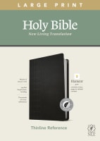 NLT Large Print Thinline Reference Bible Cross Grip Black Indexed Red Letter (Filament Enabled Edition) Imitation Leather