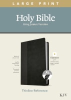 KJV Large Print Thinline Reference Bible Filament Enabled Edition Black/Onyx Indexed (Red Letter Edition) Imitation Leather