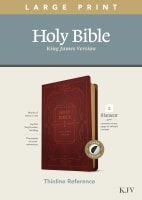 KJV Large Print Thinline Reference Bible Filament Enabled Edition Burgundy Indexed (Red Letter Edition) Imitation Leather