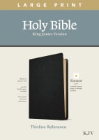 KJV Large Print Thinline Reference Bible Filament Enabled Edition Black (Red Letter Edition) (Red Letter Edition) Genuine Leather