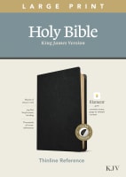 KJV Large Print Thinline Reference Bible Filament Enabled Edition Black Indexed (Red Letter Edition) Genuine Leather