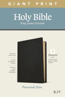 KJV Personal Size Giant Print Bible Filament Enabled Edition Black (Red Letter Edition) Genuine Leather