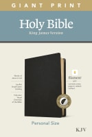 KJV Personal Size Giant Print Bible Filament Enabled Edition Black Indexed (Red Letter Edition) Genuine Leather