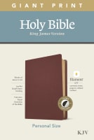 KJV Personal Size Giant Print Bible Filament Enabled Edition Indexed Burgundy (Red Letter Edition) Genuine Leather