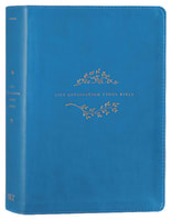 NLT Life Application Study Bible Teal Blue (Red Letter Edition) (3rd Edition) Imitation Leather