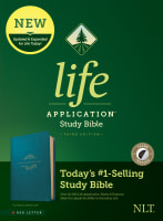 NLT Life Application Study Bible Teal Blue Indexed (Red Letter Edition) (3rd Edition) Imitation Leather