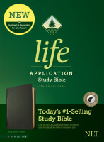 NLT Life Application Study Bible Black Indexed (Red Letter Edition) (3rd Edition) Genuine Leather