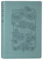NLT Premium Value Thinline Bible Filament Enabled Edition Bouquet Teal Imitation Leather