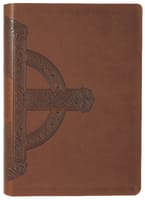 NLT Large Print Premium Value Thinline Bible Filament Enabled Edition Brown Celtic Cross Imitation Leather