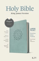 KJV Large Print Premium Value Thinline Bible Filament Enabled Edition Floral Wreath Teal (Red Letter Edition) Imitation Leather