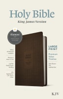 KJV Large Print Premium Value Thinline Bible Filament Enabled Edition Dark Brown Tile (Red Letter Edition) Imitation Leather