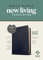 NLT Compact Giant Print Bible Filament Enabled Edition Navy Blue Cross (Red Letter Edition) Imitation Leather