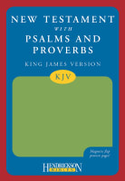 KJV New Testament With Psalms and Proverbs With Magnetic Flap Green Imitation Leather