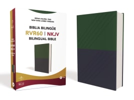 NKJV/RVR English/Spanish Bible Blue/Green Premium Imitation Leather