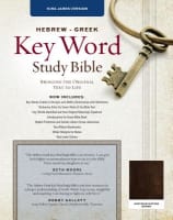 KJV Hebrew-Greek Key Word Study Bible Brown Genuine Leather