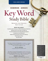 KJV Hebrew-Greek Key Word Study Bible Black Bonded Leather Indexed Bonded Leather