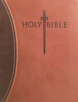KJV Sword Study Personal Size Large Print Dark/Light Brown Imitation Leather