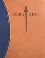 KJV Sword Study Personal Size Giant Print Indexed Bible Blue/Tan Imitation Leather