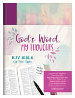 KJV God's Word, My Thoughts Bible For Teen Girls (Red Letter Edition) Hardback