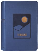 The Message Deluxe Gift Bible Large Print Navy Imitation Leather