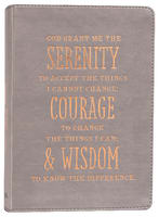 Journal: Serenity, Courage & Wisdom, Grey/Gold Foiled Text Imitation Leather