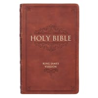KJV Giant Print Bible Indexed Brown (Red Letter Edition) Imitation Leather
