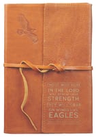 Journal: Genuine Leather With Wrap Closure, Wings Like Eagles Genuine Leather