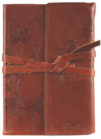 Journal: Genuine Leather With Wrap Closure, Faith Genuine Leather