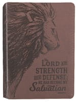 Journal: My Strength & My Defense Brown/Lion (Exodus 15:2) Imitation Leather