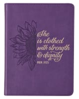 Journal: She is Clothed Purple (Proverbs 31:25) Imitation Leather