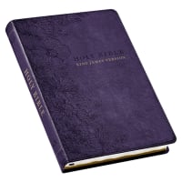 KJV Large Print Thinline Bible Purple Floral Thumb Index (Red Letter Edition) Imitation Leather