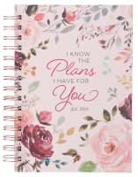 Journal: I Know the Plans I Have For You Pink Roses (Jer. 29:11) Spiral