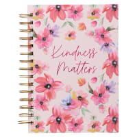 Journal: Kindness Matters, Pink Floral Spiral