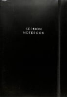 Sermon Notebook (Black With Elastic Closure) Paperback